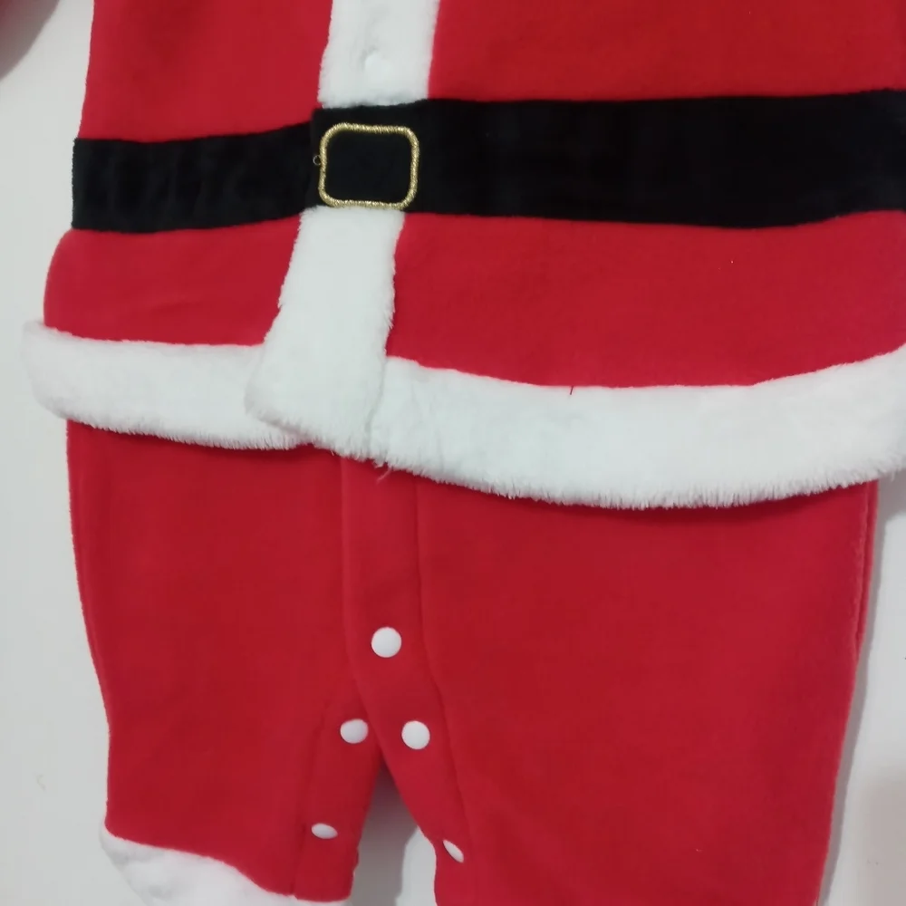 Santa Clause 1 piece snap up Costume Suit infant 0-3 mos Christmas Halloween